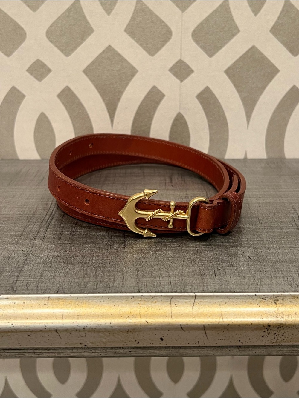 Kiel James Patrick Brown Leather Belt